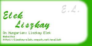 elek liszkay business card